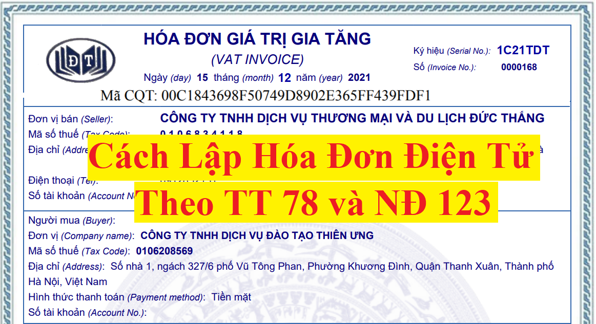 Cách lập hóa đơn điện tử theo thông tư 78 và NĐ 123