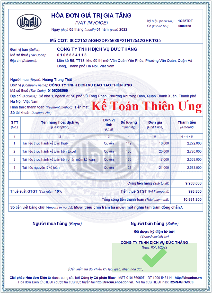 Nội dung trên hóa đơn điện tử theo Thông tư 78 và Nghị định 123