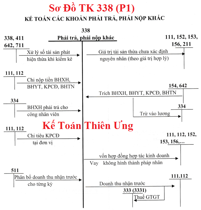 Sơ đồ hạch toán TK 338 Theo TT 133