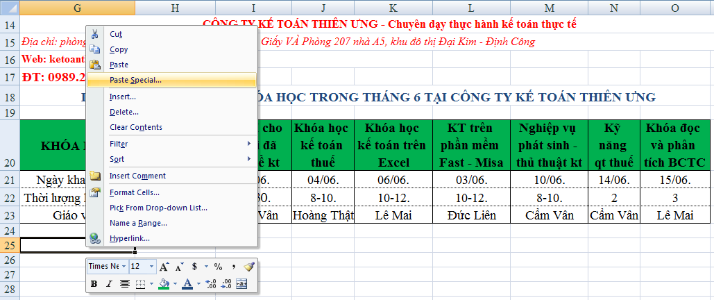 cách chuyển hàng thành cột trong excel