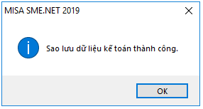 Cách sao lưu dữ liệu phần mềm misa 2019