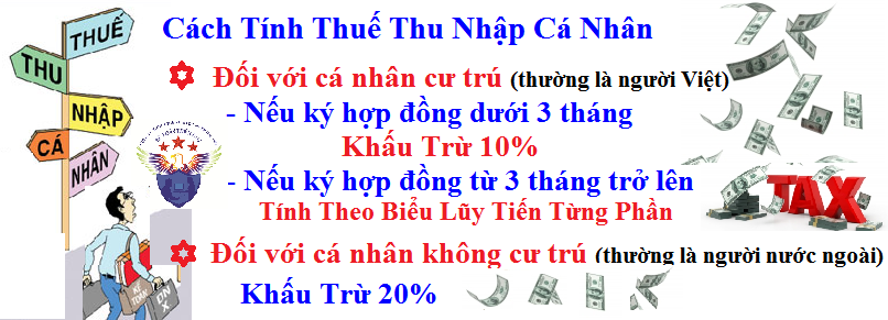 Cách tính thuế TNCN