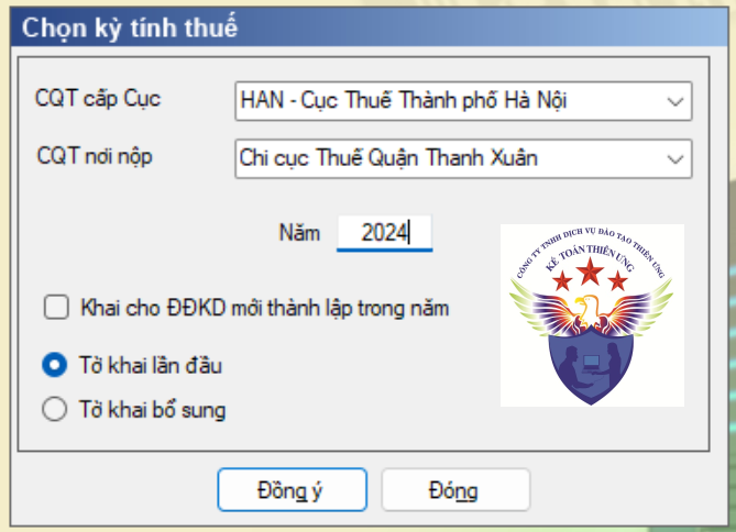 Chọn kỳ khai lệ phí môn bài