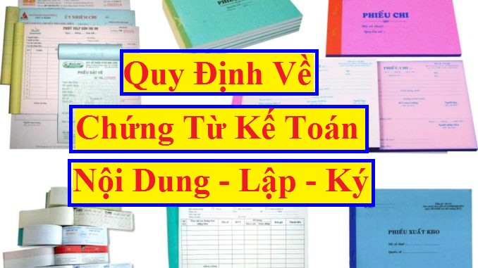 Quy định về chứng từ kế toán