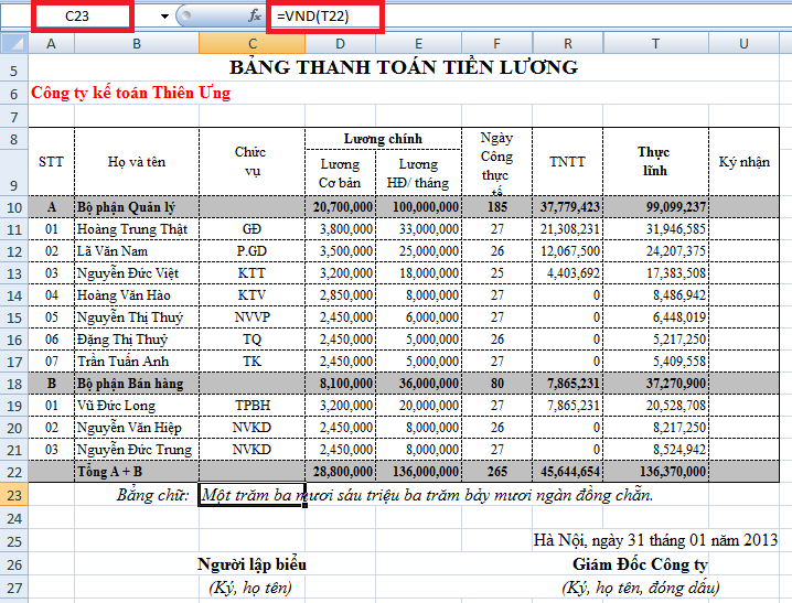 cách chuyển từ số thành chữ trong excel4