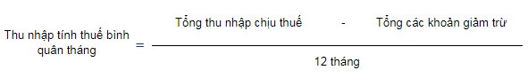 Công thức tính quyết toán thuế TNCN năm