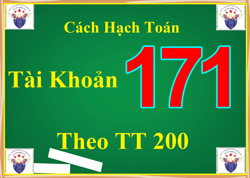 Cách hạch toán tk 171