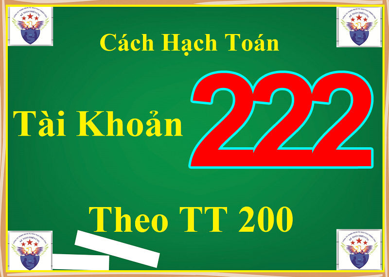 Cách hạch toán tk 222