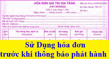 hóa đơn chưa làm thông báo phát hành