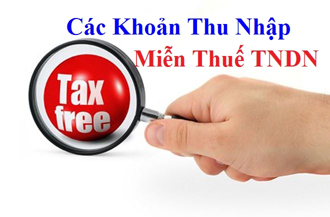 Các khoản thu nhập được miễn thuế TNDN