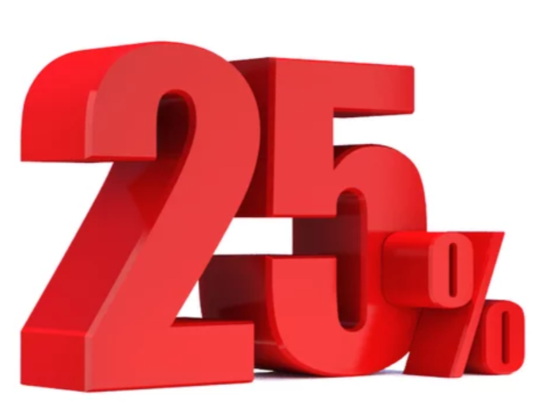 giảm 25% học phí